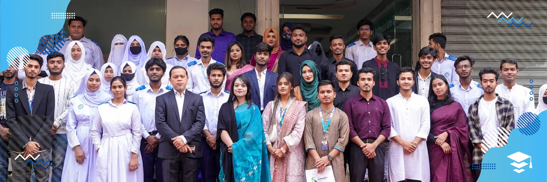 Students and faculty members of Daffodil College Uttara